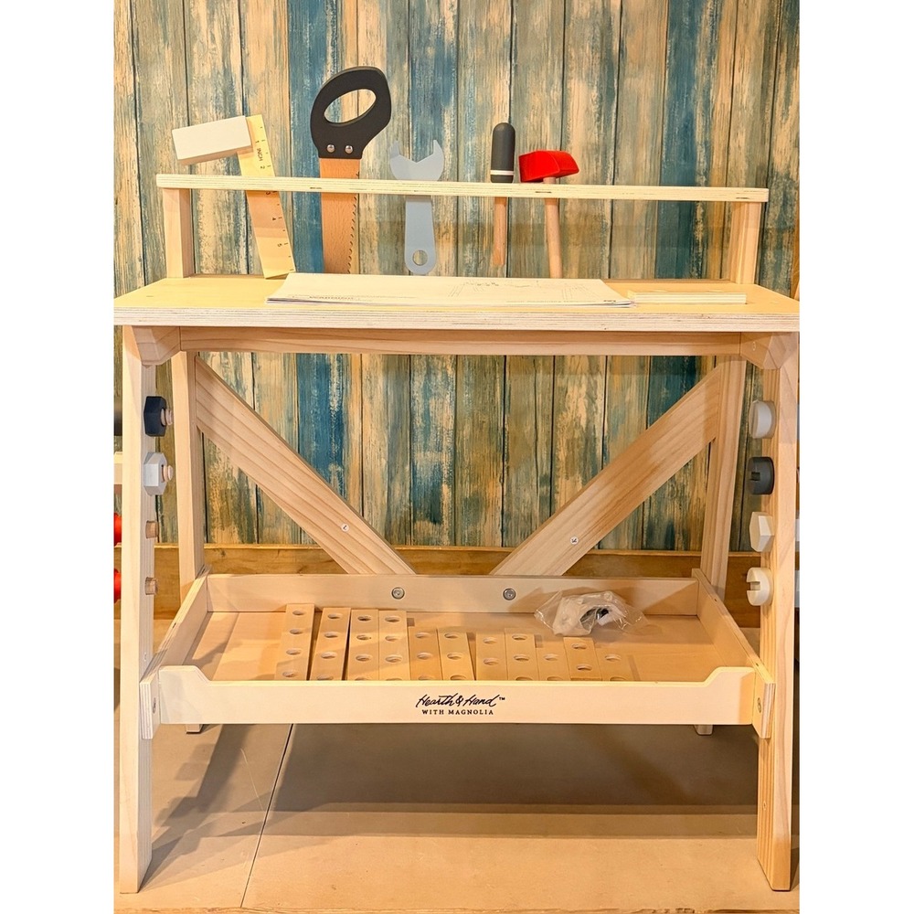 Toy Tool Bench Playset - 32pc - Hearth & Hand with Magnolia - Factory Sealed